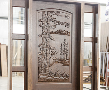 elk carved panel