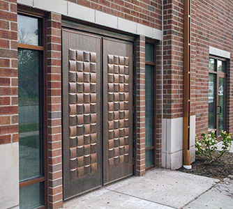 Copper Entry Doors profile view