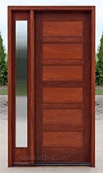 AC-508 Shaker Panel Door with Reed Glass
