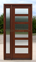 exterior modern door AC508 with reeded glass