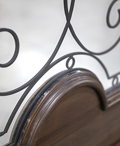 Wrought Iron Glass Closeup