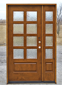 knotty alder 8-lite door in 6' 8"