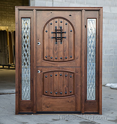 rustic exterior dutch door with sidelites